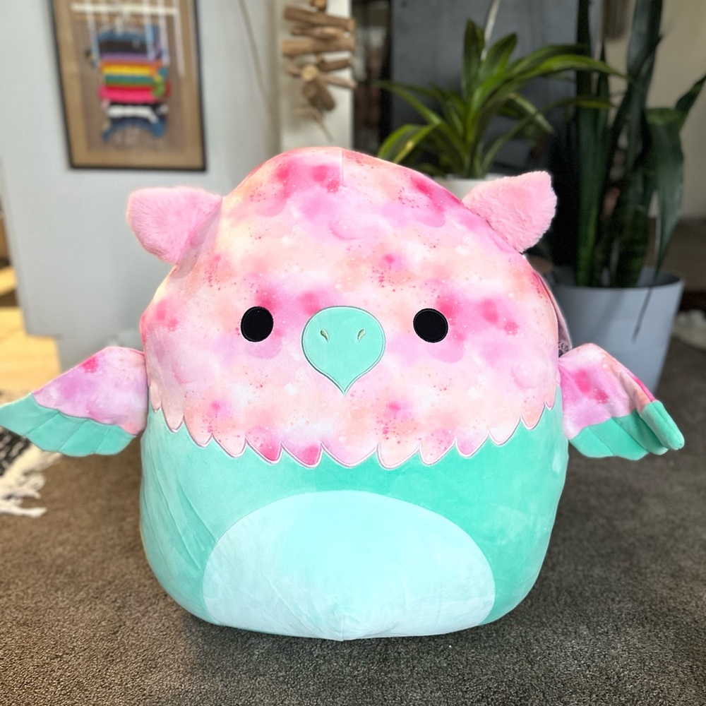 ❤️Gala the Griffin Squishmallows- 20”. Teal, Pink and Orange. NWT